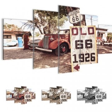Canvas 5 luik schilderij oldsmobile1 200 x 100 cm  0