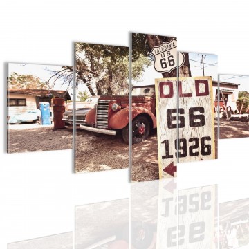 Canvas 5 luik schilderij oldsmobile2 200 x 100 cm 