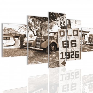 Canvas 5 luik schilderij oldsmobile3 200 x 100 cm 