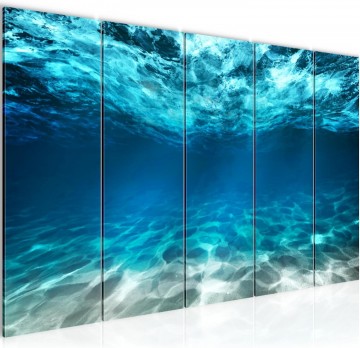 Canvas 5 luik schilderij onder water 220 x 80 cm 052755a