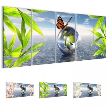 Canvas 5 luik schilderij ontspan1 220 x 80 cm 505155