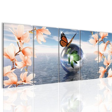 Canvas 5 luik schilderij ontspan3 220 x 80 cm 505155 0