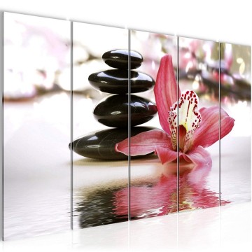 Canvas 5 luik schilderij ontspanning 11 220 x 80 cm 204255