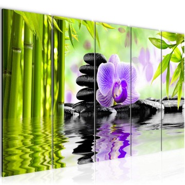 Canvas 5 luik schilderij ontspanning 6 220 x 80 cm 502055