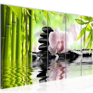 Canvas 5 luik schilderij ontspanning 7 220 x 80 cm 502055