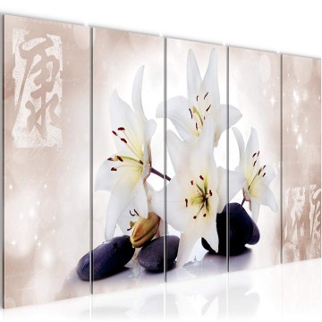 Canvas 5 luik schilderij ontspanning 9 220 x 80 cm 022155 ama