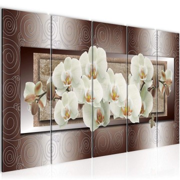 Canvas 5 luik schilderij orchidee 1 220 x 80 cm 205455