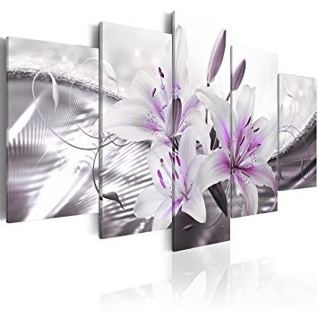 Canvas 5 luik schilderij orchidee 3 240 x 112 cm b a 0329 b n
