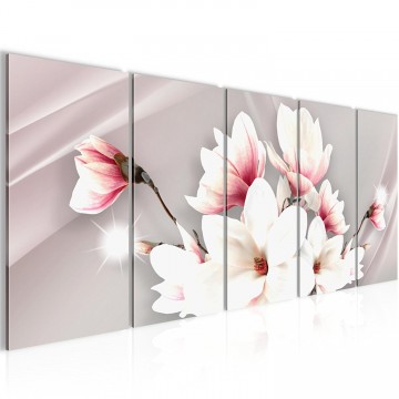 Canvas 5 luik schilderij orchidee abstract1 220 x 80 cm 208255
