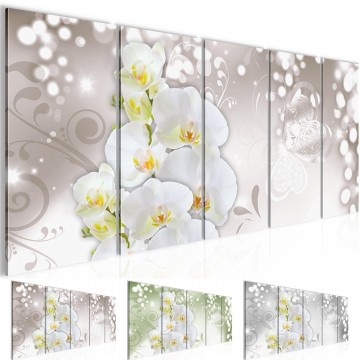Canvas 5 luik schilderij orchidee1 220 x 80 cm 201255