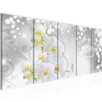Canvas 5 luik schilderij orchidee4 220 x 80 cm 201255 0
