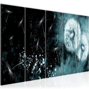 Canvas 5 luik schilderij paardenbloem 11 220 x 80 cm 015855