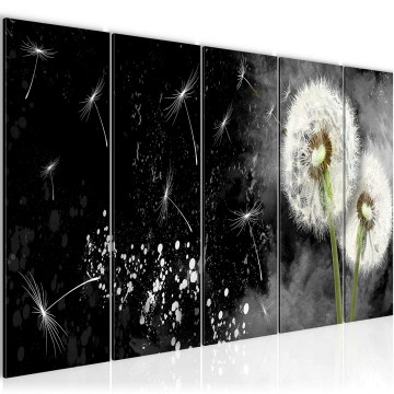 Canvas 5 luik schilderij paardenbloem 12 220 x 80 cm 015855