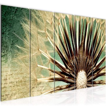 Canvas 5 luik schilderij paardenbloem 13 220 x 80 cm 206655