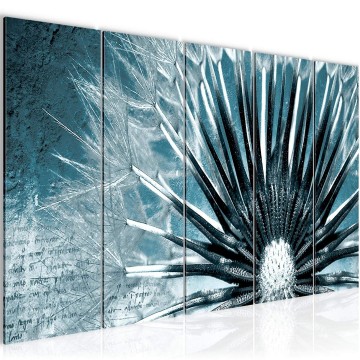 Canvas 5 luik schilderij paardenbloem 14 220 x 80 cm 206655