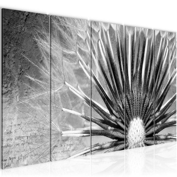 Canvas 5 luik schilderij paardenbloem 15 220 x 80 cm 206655