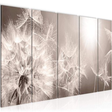 Canvas 5 luik schilderij paardenbloem 16 220 x 80 cm 211155