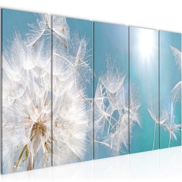 Canvas 5 luik schilderij paardenbloem 17 220 x 80 cm 211155