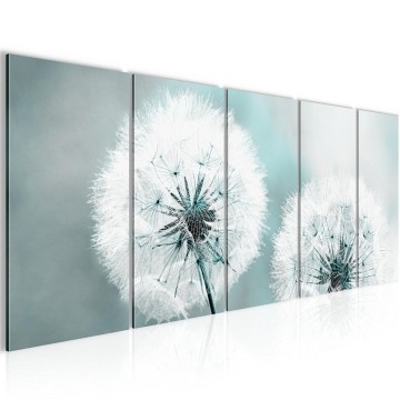 Canvas 5 luik schilderij paardenbloem 5 220 x 80 cm 207155