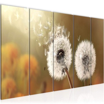 Canvas 5 luik schilderij paardenbloem 7 220 x 80 cm 023655 ama