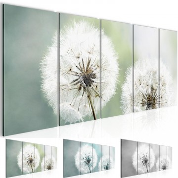 Canvas 5 luik schilderij paardenbloem1 220 x 80 cm 207155