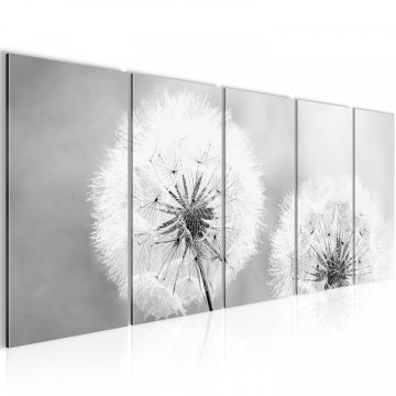 Canvas 5 luik schilderij paardenbloem4 220 x 80 cm 207155