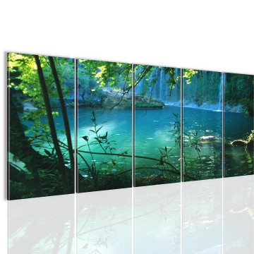 Canvas 5 luik schilderij paradijs3 220 x 80 cm 602812 0