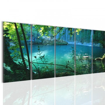 Canvas 5 luik schilderij paradijs3 220 x 80 cm 602812