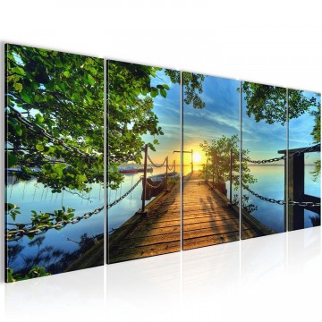 Canvas 5 luik schilderij pier1 220 x 80 cm 609055