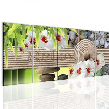 Canvas 5 luik schilderij relax2 220 x 80 cm 502955