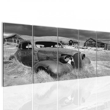 Canvas 5 luik schilderij retro auto4 220 x 80 cm 602155