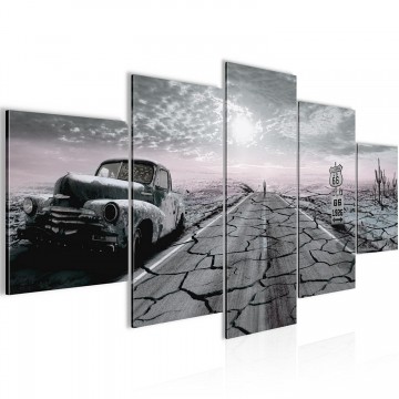Canvas 5 luik schilderij route 66 4 200 x 100 cm 60035