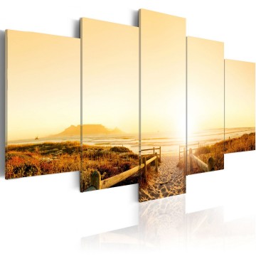 Canvas 5 luik schilderij strand 23 240 x 112 cm 030212 13