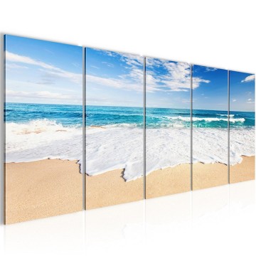 Canvas 5 luik schilderij strand1 220 x 80 cm 607312 0