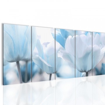 Canvas 5 luik schilderij tulpen3 220 x 80 cm 203912