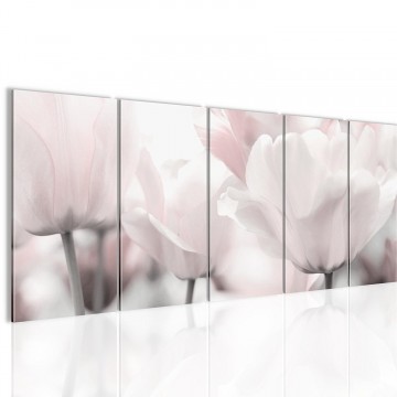 Canvas 5 luik schilderij tulpen4 220 x 80 cm 203912