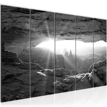 Canvas 5 luik schilderij uitzicht 3 220 x 80 cm 603755