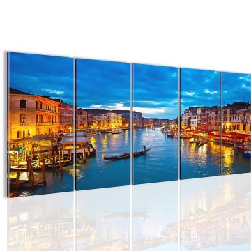 Canvas 5 luik schilderij venetie2 220 x 80 cm 604312 0