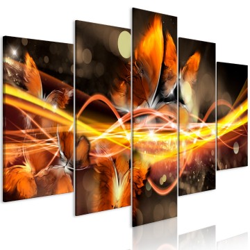 Canvas 5 luik schilderij vilders 2 240 x 112 cm aa 0339 bn