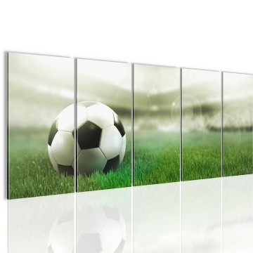 Canvas 5 luik schilderij voetbal3 220 x 80 cm 402412 0