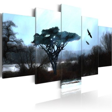 Canvas 5 luik schilderij vogels 10 240 x 112 cm 0108 3