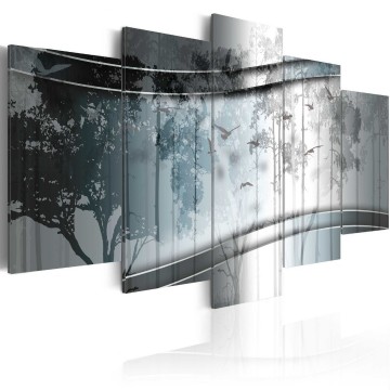 Canvas 5 luik schilderij vogels 104 240 x 112 cm 0005 b n