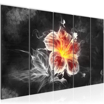 Canvas 5 luik schilderij vuurbloem 3 220 x 80 cm 104255