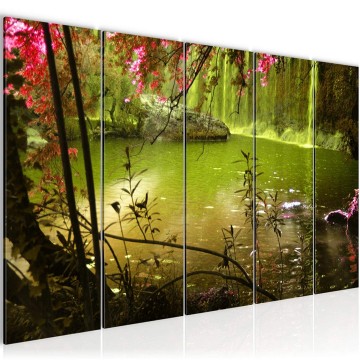 Canvas 5 luik schilderij waterval 12 220 x 80 cm 602855