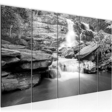 Canvas 5 luik schilderij waterval 7 220 x 80 cm 024555a ama