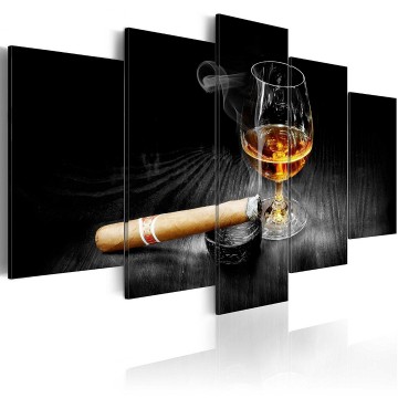 Canvas 5 luik schilderij whisky 3 240 x 112 cm 030106 0