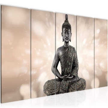 Canvas 5 luik schilderij z boeddha 118 220 x 80 cm 506655