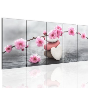 Canvas 5 luik schilderij z feng shui 220 x 80 cm 500155