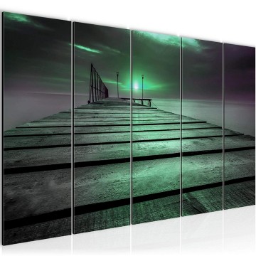 Canvas 5 luik schilderij zonsondergang 8 220 x 80 cm 020255 ama