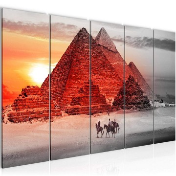 Canvas 5 luik schilderij zz egypte 1 220 x 80 cm 601855